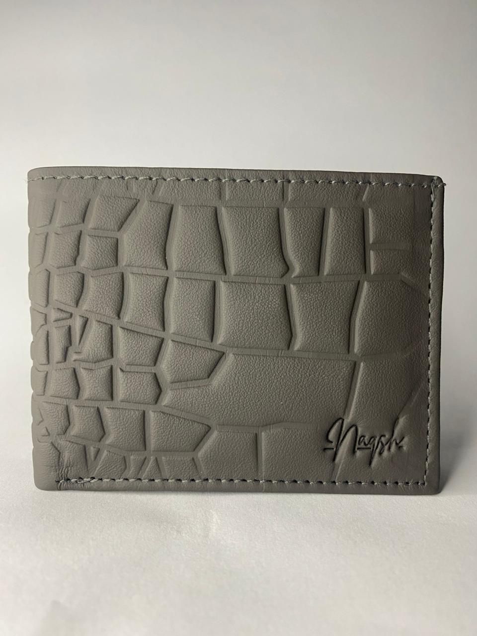 Naqsh – Croc Textured Leather Wallet# 1003